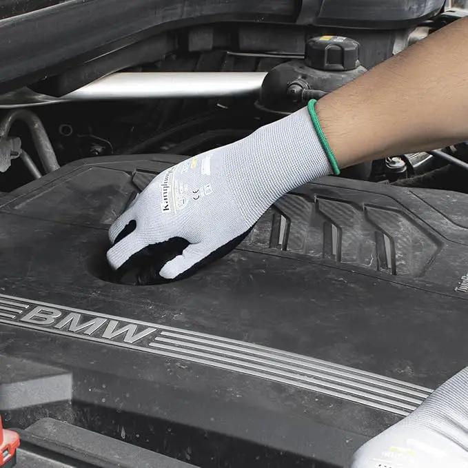 3-Paris Medium Work Gloves for Men and Women, Nitrile Coated Safety Protective Gloves with Grip, Ideal for Gardening, Warehouse, Mechanic, Light Duty Construction Work by GreenHaven Gardens
