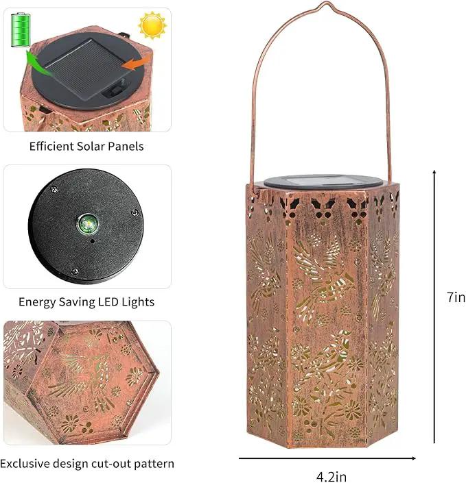 Outdoor Solar Lanterns Cardinal Bird Gift for Women/Mom/Grandma/Sister,Solar Lanterns Outdoor Waterproof Butterfly, Garden Decor,Christmas,Mother's Day,Thanksgiving Gifts,Solar Decoration for Yard by GreenHaven Gardens