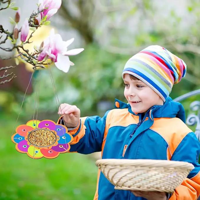 Fennoral 4 Pack Bird Feeder Kits for Kids Make Your Own Bird Feeders Wooden Art and Craft for Girls Boys Ornaments DIY to Paint Bird Feeders Craft for Spring Garden Outdoor Summer Activities Project by GreenHaven Gardens