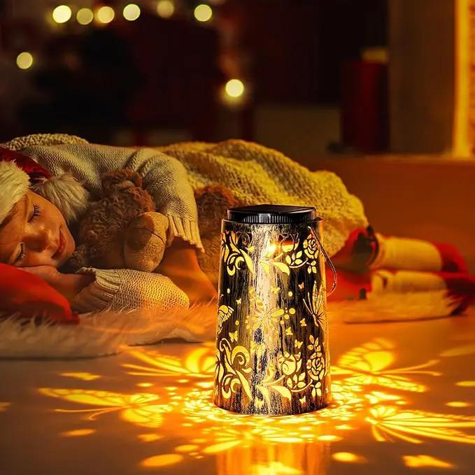 Solar Lanterns Outdoor Butterfly Garden Metal Hanging Light for Yard Patio Backyard Porch Pathway Decor Women Grandma Gifts by GreenHaven Gardens
