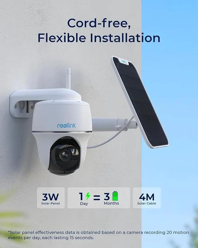 REOLINK Security Camera Wireless Outdoor, Pan Tilt Solar Powered, 5MP 2K+ Color Night Vision, 2.4/5GHz WiFi, Works with Smart Home for Surveillance, Home Hub Compatible, Argus PT + Solar Panel by GreenHaven Gardens