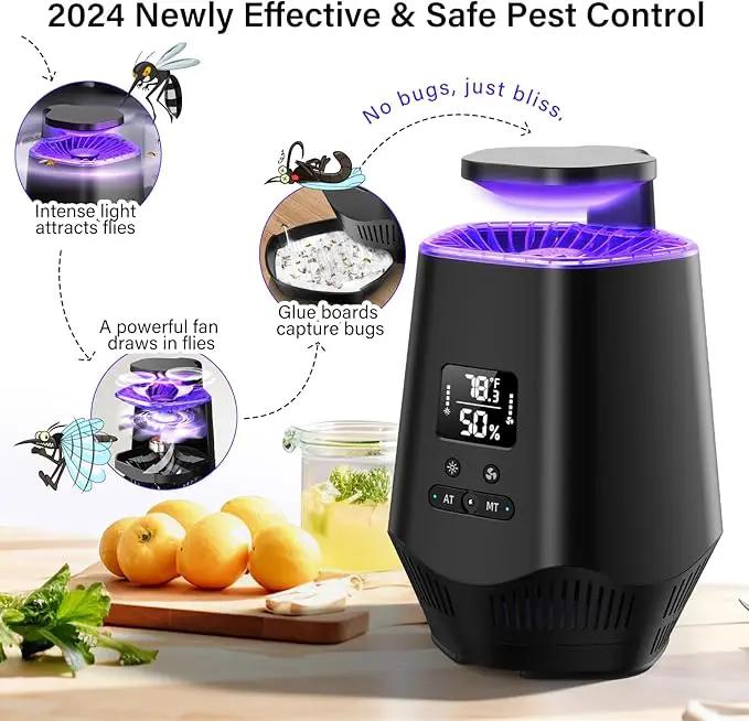 Fruit Fly Traps for Indoors, Gnat Traps for House Indoor Fly Trap Indoor, Effective Fruit Fly Traps Bug Zapper Indoor Mosquito Trap for House Plant Pest Control with 10PCS Refills by GreenHaven Gardens