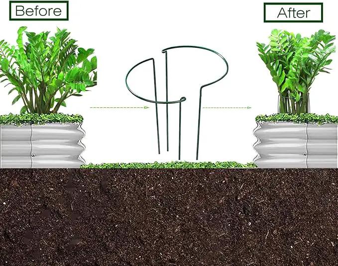 Raised Garden Bed, 2 Pcs 7×3×1ft Outdoor Galvanized Planter Boxes, Galvanized Garden Beds Outdoor with Metal Plant Stakes, Large Raised Garden Stock Tank, Garden Beds Outdoor for Vegetables by GreenHaven Gardens