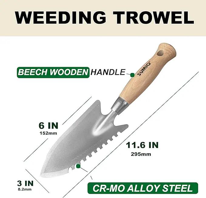 SUMIO 11.6" Weeding Trowel with Serrated Edge, Alloy Steel Digging Trowel Garden Shovel for Digging, Planting, and Loosening Soil by GreenHaven Gardens