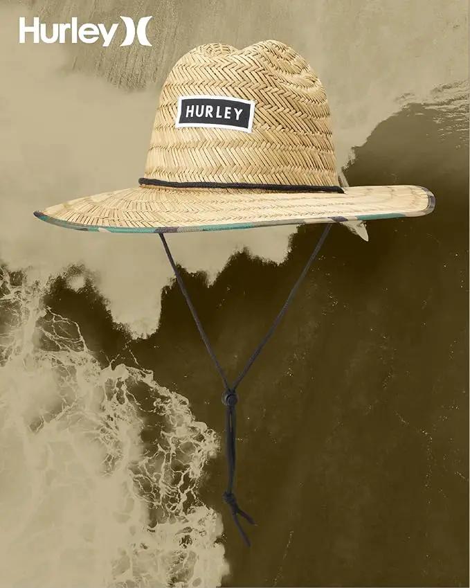 Hurley Men's Straw Hat - Bayside Lifeguard Straw Sun Hat by GreenHaven Gardens
