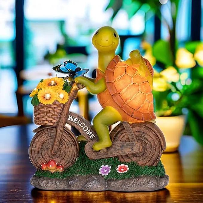 Garden Turtle Outdoor Statue -Solar Turtle Statue Outdoor with Lighted Sunflower,Turle Figurine for Garden Decor,Turtle Gifts for Women by GreenHaven Gardens