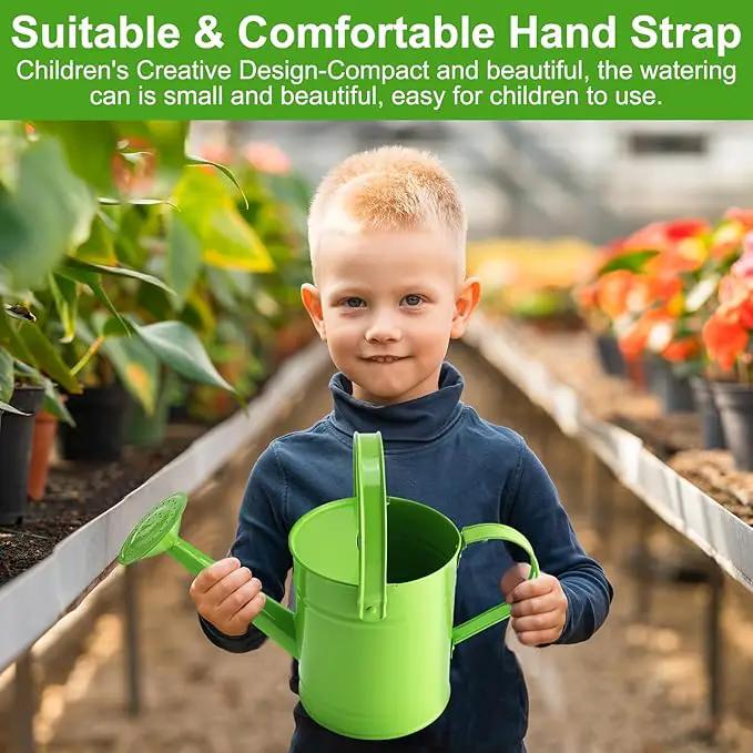 Finderomend Watering Can, Metal Watering Can 1.5L/51oz, Iron Art for Watering Bucket Home Office Small Portable Indoor Watering Equipment (Green) by GreenHaven Gardens