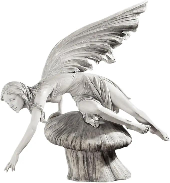Design Toscano The Daydream Fairy Garden Statue, 18 Inch, Polyresin, Antique Stone by GreenHaven Gardens