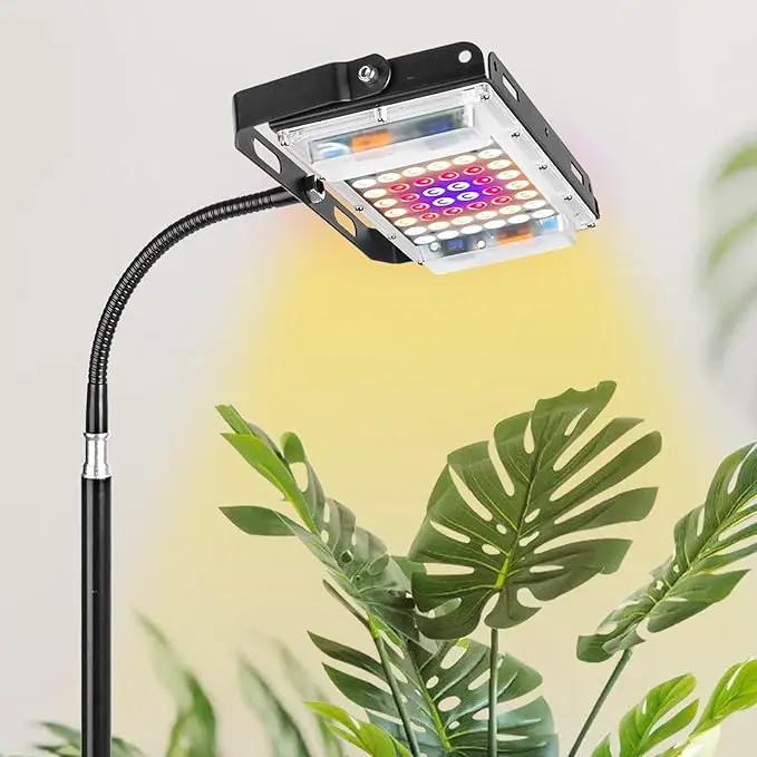 LBW Grow Light with Stand, Full Spectrum LED Plant Light for Indoor Plants, Floor Grow Lamp with 63" Adjustable Tripod, 4H/8H/12H Timer, 6 Dimmable Brightness, Ideal for Tall Plants by GreenHaven Gardens