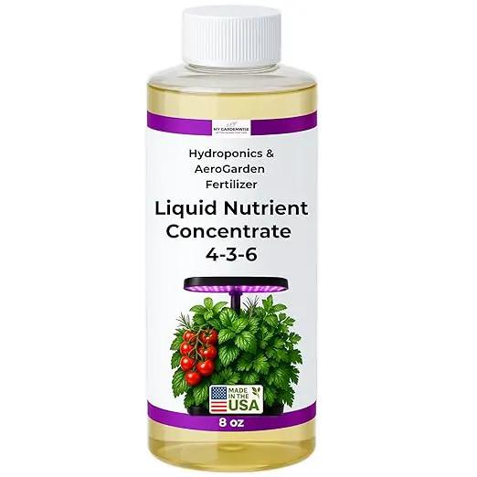 Liquid Plant Food – Hydroponics Nutrients for Indoor House Plants, Tomato, Strawberry, Lucky Bamboo, Lettuce, Vegetable Garden & Herbs – Aero Nutrients Liquid Fertilizer for All Growing Systems (8 oz) by GreenHaven Gardens