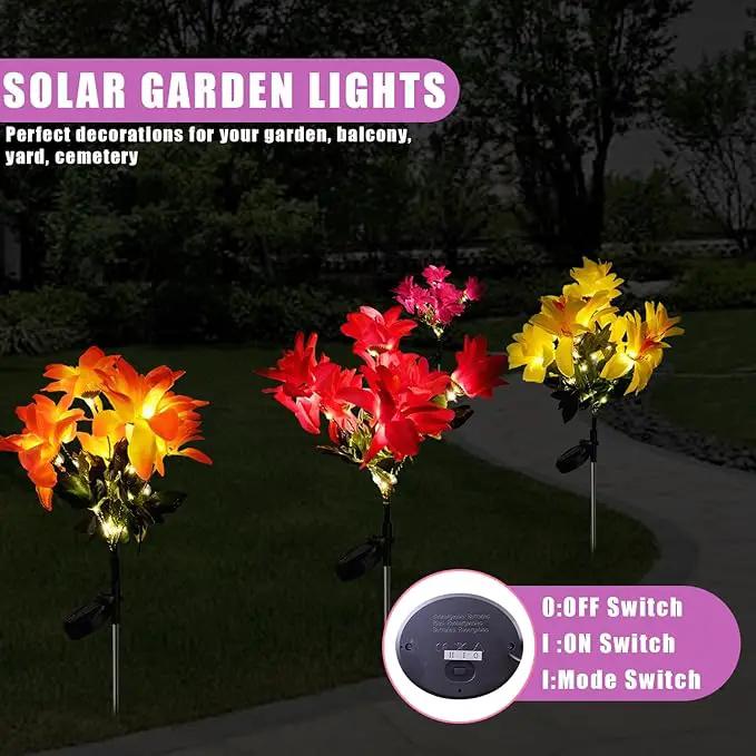 4 Pack Outdoor Solar Garden Decor Lights, Waterproof Solar Powered Hydrangea Lotus Flower Lights Bright Up to 12 Hrs,Led Flowers for Yard Patio Lawn Decorative (Solar Flowers Style 5) by GreenHaven Gardens