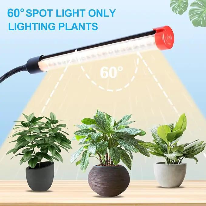 3-Head Grow Lights for Indoor Plants with Stand 27W, LED Plant Grow Light for Tall Houseplants, Bonsai Tree, Full Spectrum Growing Lamp with 4,8,12 Hr Timer, 24"-64" Adjustable Height by GreenHaven Gardens