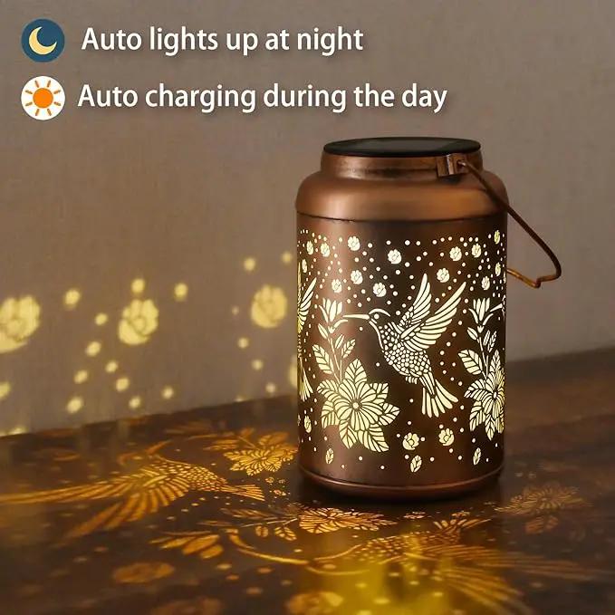Hummingbird Solar Lanterns Outdoor Waterproof Hanging Solar Lights, Birthday Gifts for Women, Men, Mom, Mothers Day Gifts, Garden Decor for Outside, Patio, Outdoor, Yard, Lawn, Balcony by GreenHaven Gardens