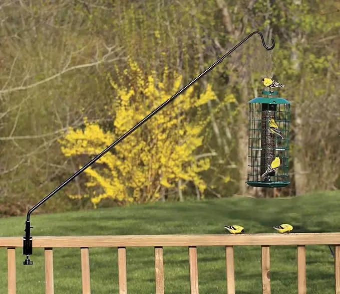 Ashman Deck Hook (1 Pack, 49-Inch Deck Hook), Double Forged Solid Metal Single Piece Rod, Ideal for Bird Feeders, Plant Hangers, Coconut Shell Hanging Baskets, and Lanterns. by GreenHaven Gardens