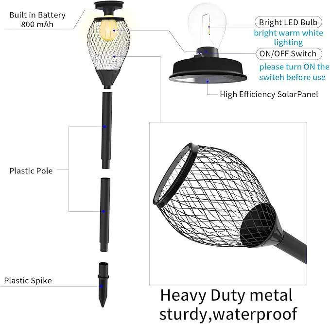 2 Pack Solar Lights Outdoor Waterproof, Solar Garden Lights Outdoor, Auto On/Off LED Lights Landscape Decorative for Garden,Lawn,Yard, Walkway, Driveway, Patio. by GreenHaven Gardens