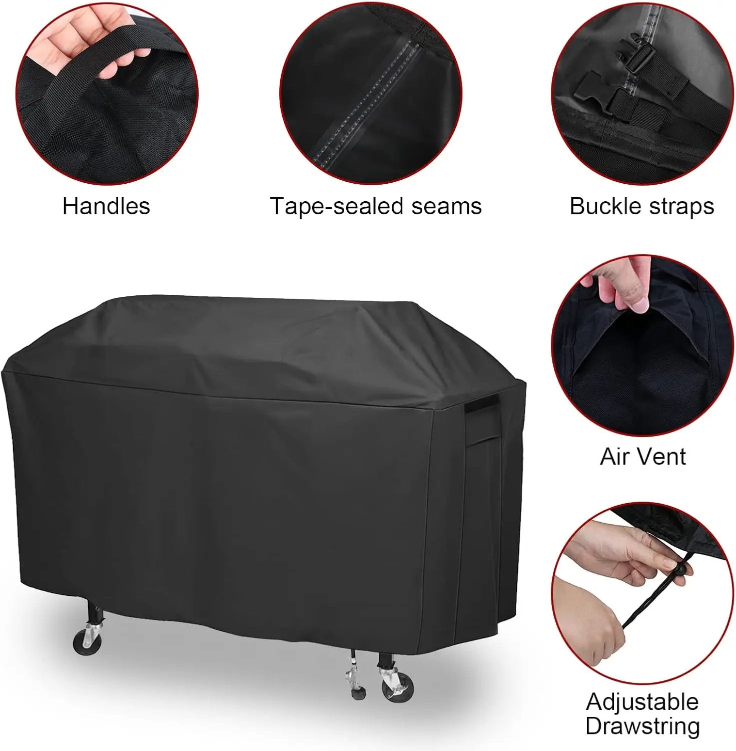 Grill Cover for Royal Gourmet GB8001B GB8003 8-Burner Gas Grill,Outdoor Griddle Cover by GreenHaven Gardens