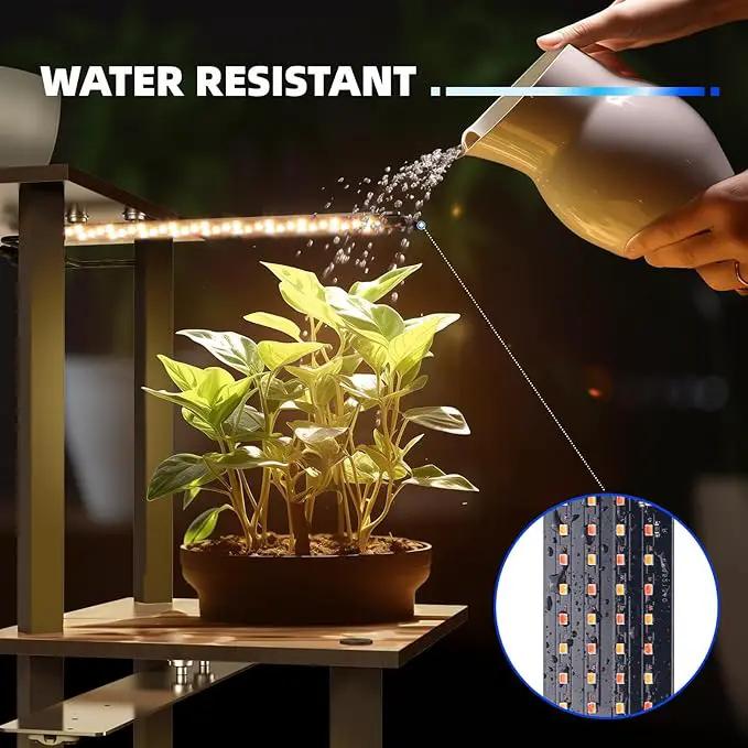Barrina Plant Stand with Grow Lights Full Spectrum, 5 Tier Potted Corner Plant Shelf with Grow Lights Panel, Dimmable 24W (3 x 8W) LED Plant Light with Timer for Patio Garden, Living Room by GreenHaven Gardens