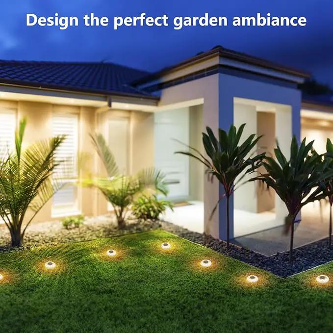 Flumy Solar Ground Lights,16 Pack Solar Lights Outdoor Waterproof, Solar Garden Lights for Outside Patio Pathway Yard Lawn Driveway Deck Step Walkway, Outdoor Chrismtas Decorations by GreenHaven Gardens