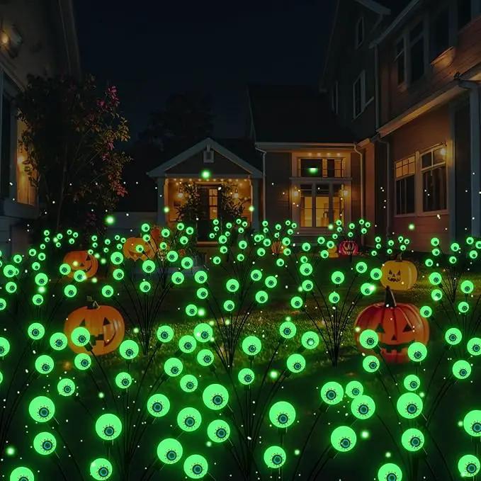 Halloween Decorations Outdoor Solar Scary Eyeball Lights, 4-Pack 32 LED Solar Garden Lights, Waterproof Halloween Night Light Spooky Pathway Lights for Yard Patio Lawn Party by GreenHaven Gardens