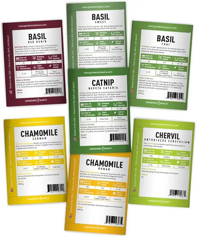 Gardeners Basics Complete Medicinal Herb Seeds for Planting Collection - 35 Best Herbs Variety Pack for Teas and Home Remedies - Indoor, Outdoor, Hydroponic Herbal Herbalist Seed - Non-GMO, Heirloom by GreenHaven Gardens