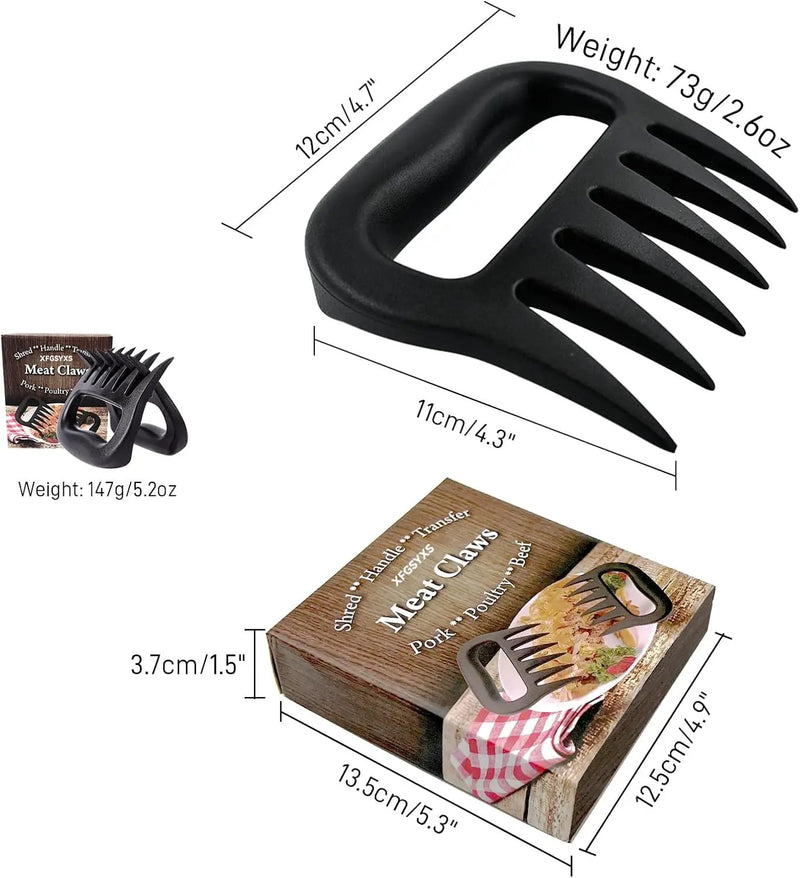 Meat Shredder Claws, Bear Claws for Shredding Meat Pulled Pork Chicken Turkey Beef, 2 PCS Barbecue Smoker Grilling Accessories for BBQ Gifts, White Elephant Gifts, Stocking Stuffers by GreenHaven Gardens