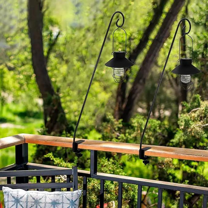 MIXXIDEA 2 Packs Heavy Duty Deck Rail Pole Deck Hook, Extensible and Adjustable Deck Hook for Hanging Bird Feeder, Plants, Suet Baskets,Wind Chimes,Lanterns by GreenHaven Gardens