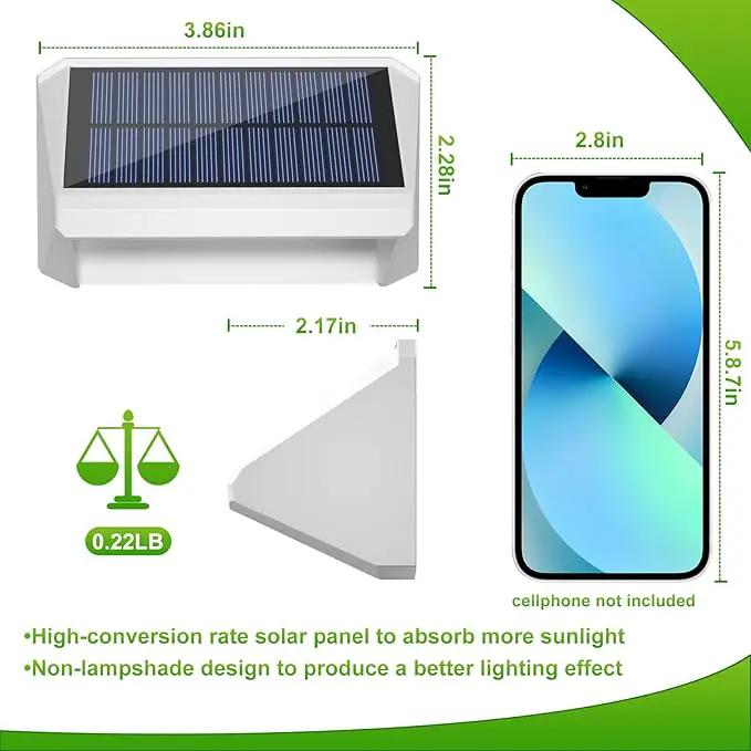 LANSOW Solar Fence Lights 10 Pack, Cool ，Warm and White, Solar Deck Lights Outdoor Waterproof, Dusk to Dawn Solar Powered Decor for Outside, Step, Yard, Patio, Wall, Stair by GreenHaven Gardens