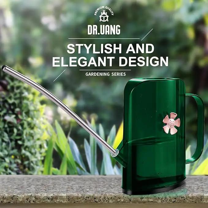Watering Can Indoor for House Plants Small Watering cans with Long Spout Flower Model Sprinkler Head 1.2L (Green, 1.2L) by GreenHaven Gardens