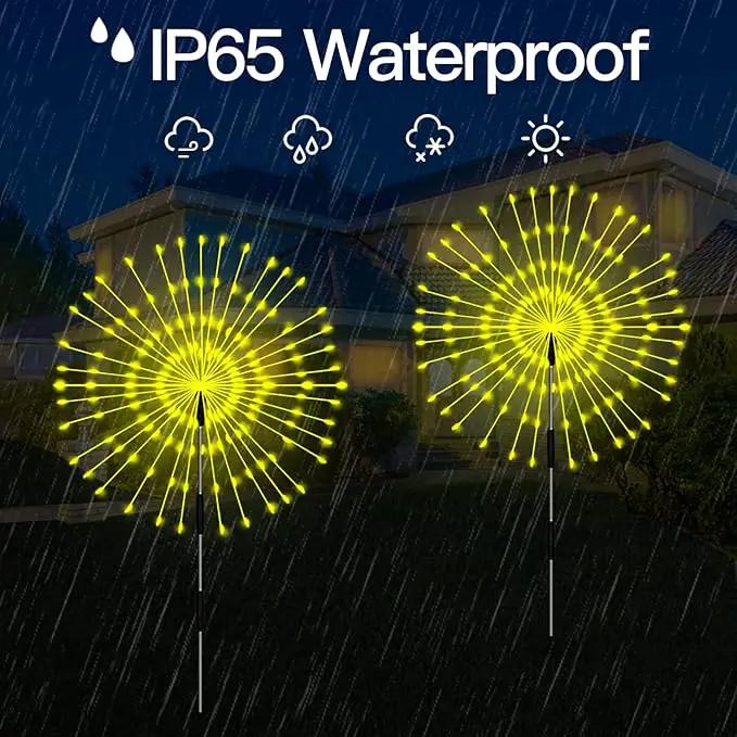 Solar Garden Lights 4-Pack Waterproof Decorative Pathway Firefly Lights for Courtyard & Garden Party Warm White by GreenHaven Gardens