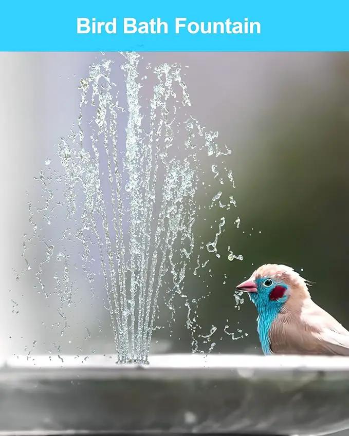 Biling Solar Water Pump for Bird Bath, 6.5W Solar Panel Kit Outdoor Solar Fountain with DIY 5ft Tubing for Small Ponds Garden and Pool by GreenHaven Gardens