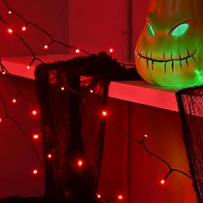 600 LED Halloween Lights, 216 FT Waterproof String Lights With 8 Lighting Modes for Outdoor Party, Yard, Garden Decoration (Red) by GreenHaven Gardens