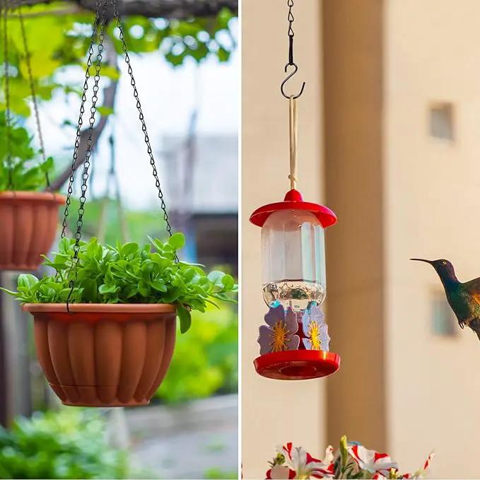 RIFNY Hanging Chains with Hooks, 15 Pieces 24 Inch Black Chain for Hanging Bird Feeders Planters Baskets Billboards Lanterns Wind Chimes Ornaments Outdoor/Indoor Use (24 inch 15pcs) by GreenHaven Gardens
