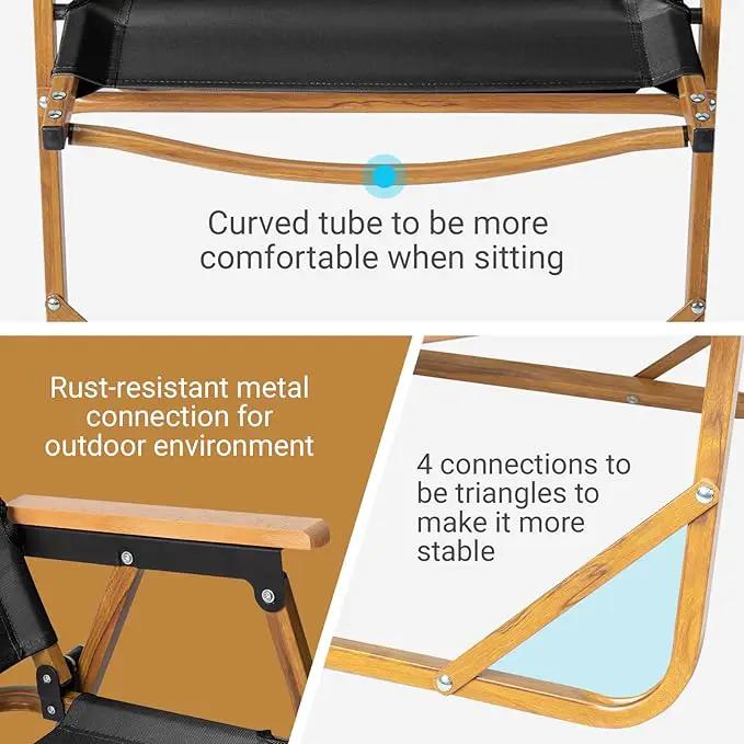 Outvita Portable Folding Camping Chair, Ultralight Low Beach Chair, Durable Aluminum Frame Armchairs for Hiking Concert Fishing Picnic, Supports 221Lbs by GreenHaven Gardens