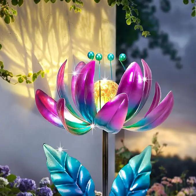 Outdoor Garden Decor Solar Spinners Lights - Metal Wind Spinner Solar Lights for Yard, Patio, Garden Lawn Oranments by GreenHaven Gardens