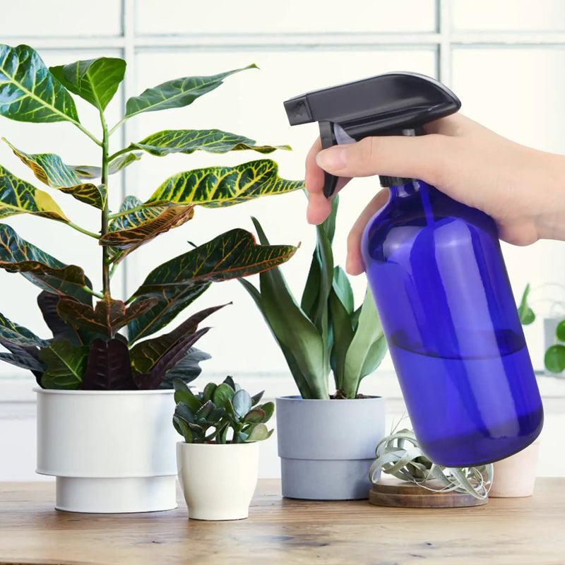 Wedama Glass Spray Bottles, 16 oz Glass Spray Bottles for Cleaning Solutions and Essential Oils, Refillable Empty Spray Bottle with Adjustable Nozzles for Alcohol, Plant and Hair Care (1 Pack) by GreenHaven Gardens
