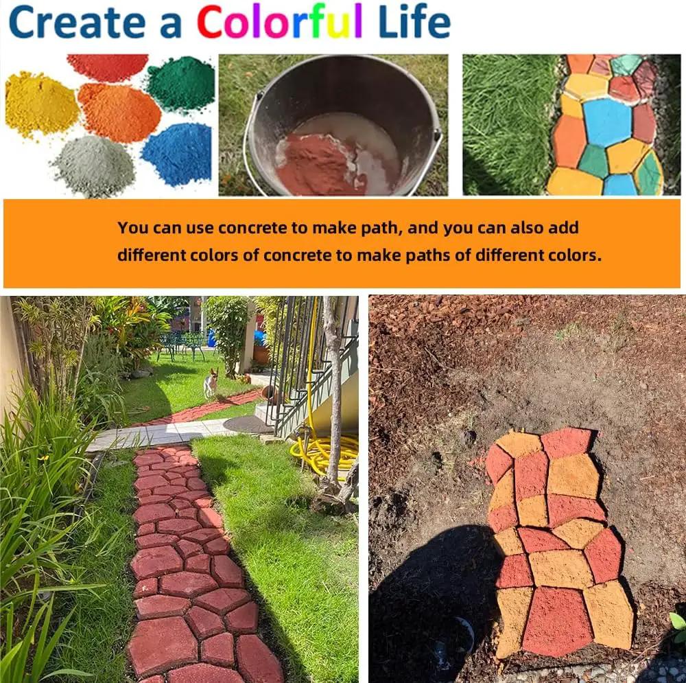 Avalution Reusable Concrete Mold 17"x17"x1.6" Walker Maker Courtyard Stepping Stone Molds Lawn Garden DIY Paving Mold(Irregular) by GreenHaven Gardens