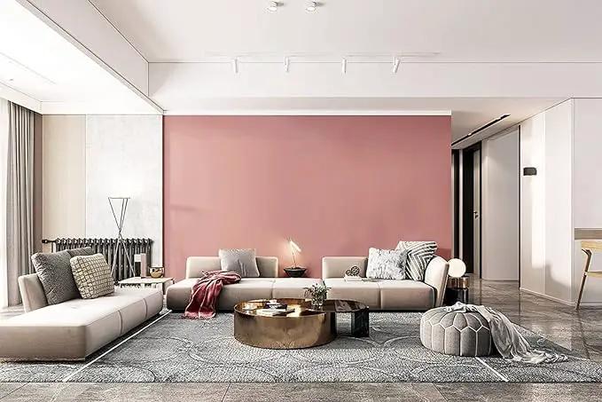 Dimoon 394''x17.7'' Pink Peel and Stick Wallpaper Contact Paper Modern Self Adhesive Wall Paper Removable Renter Friendly Textured Solid Color Shelf Cabinet Vinyl Roll (394''x17.7'',Rose Pink) by GreenHaven Gardens