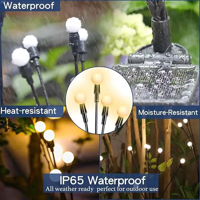 TONULAX Solar Garden Lights - New Upgraded Solar Swaying Light, Sway by Wind, Solar Outdoor Lights, Yard Patio Pathway Decoration, High Flexibility Iron Wire & Heavy Bulb Base, Warm White(2 Pack) by GreenHaven Gardens