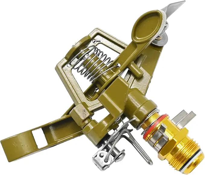 1/2 Inch Brass Impact Sprinkler with Nozzles Adjustable 0-360 Degree Coverage Pattern Heavy Duty Lawn Sprinkler Head for Yard Lawn Grass Patio Garden Irrigation (1Pcs) by GreenHaven Gardens