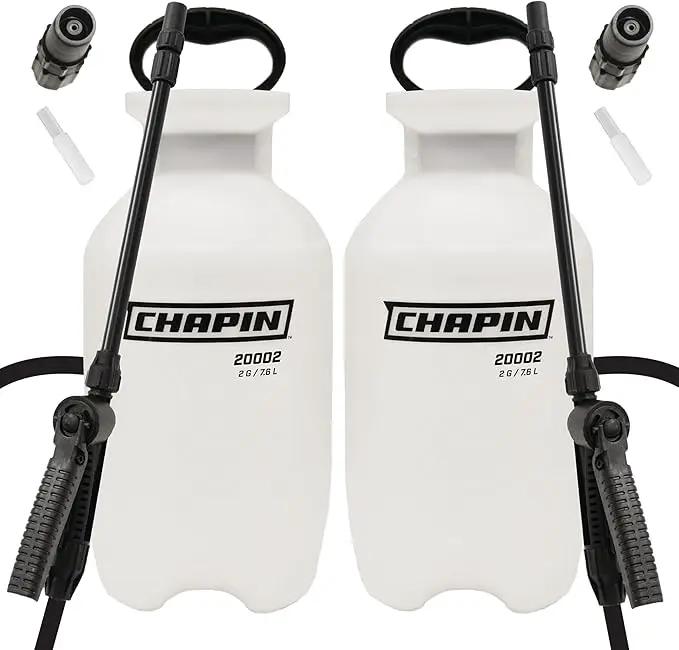 Chapin 20024: Value Pack, 2-Pack, 2-Gallon SureSpray Lawn and Garden Poly Tank Sprayer with Anti-Clog Filter for Yard, Lawn, Weeds, and Plants, Translucent White by GreenHaven Gardens