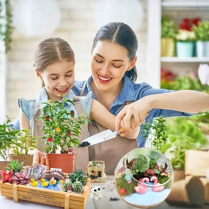 Dracarys Selected 50 Pieces Fairy Garden Accessories, Animals, Miniature Figurines, Micro Landscape Ornaments Kit, DIY , Environmental Resin by GreenHaven Gardens