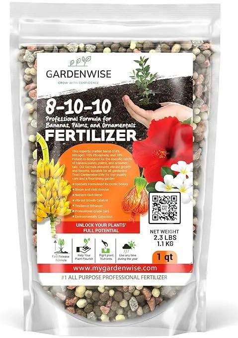 Elite 8-10-10 Professional Fertilizer for Banana, Flowering, and Fruit Trees, Ornamentals - Boosts Flowering & Fruiting - for Indoor & Outdoor Plants (1 Quart) by GreenHaven Gardens