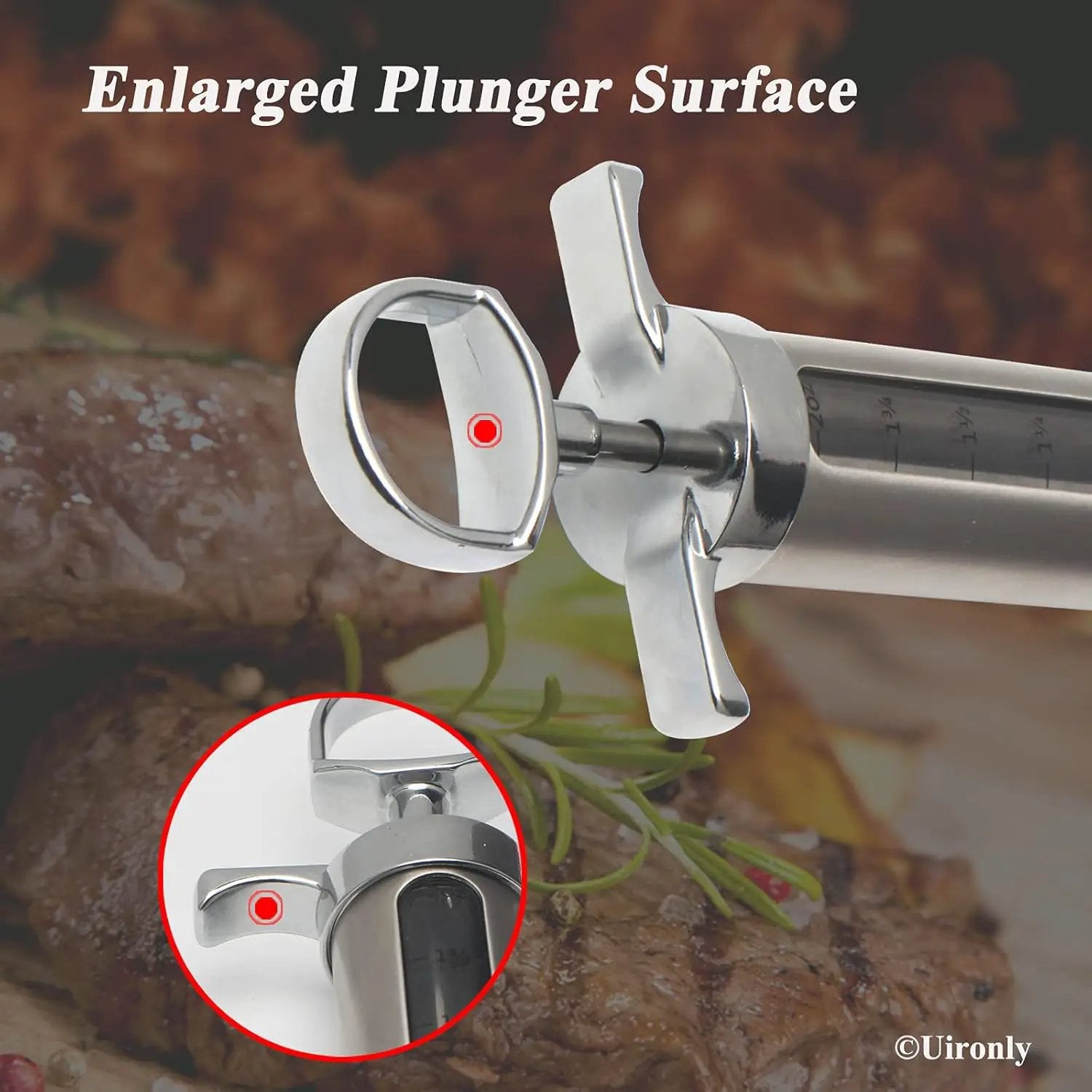 Meat Injector BBQ Injection Kit, Marinade Cajun Seasoning Flavor Syringe Injector for Cooking Grill Smoker Barbecue in Chicken Turkey Beef with 3 Syringe Needles, User Manual, E-Book by GreenHaven Gardens