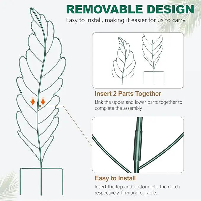 3 Pack Metal Garden Trellis for Climbing Plants,Green Metal Garden Trellis for Vines Plant Rose Vegetable Support,Large Decorative Outdoor Trellis by GreenHaven Gardens