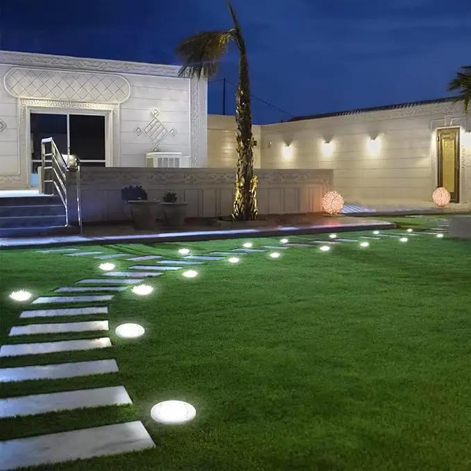 NFESOLAR Solar Lights Outdoor with 16 LEDs, Bright Solar Ground Lights Outdoor Waterproof Solar Pathway Lights for Yard Garden Lawn Walkway Driveway (White 8 Pack) by GreenHaven Gardens