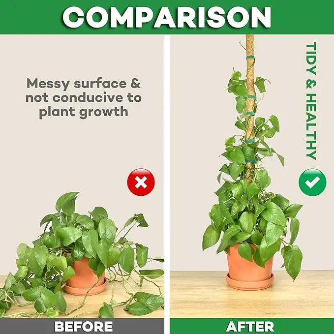 2 Pack Moss pole - 46 Inch Moss Pole Indoor - Monstera Plant Support - Plant Stakes for Indoor Plants - Plant Stiks support Tall - Moss Pole for Climbing Plants support - Monstera Pot - Moss Poles by GreenHaven Gardens