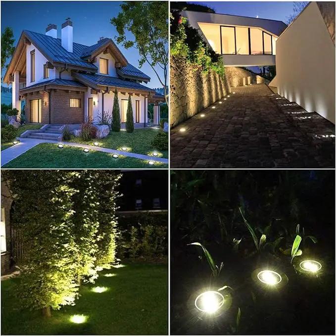 Solar Ground Lights, Waterproof Garden Upgraded Outdoor Bright in-Ground Landscape Lights for Pathway,Yard,Deck,Lawn,Patio,Walkway (12 Pack White Light) by GreenHaven Gardens