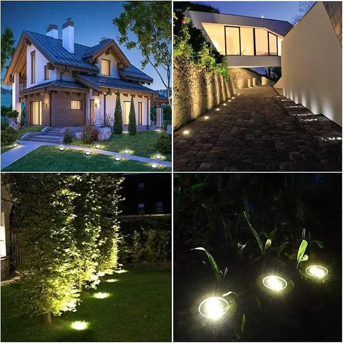 Solar Ground Lights, Waterproof Solar Garden Lights, Upgraded Outdoor Garden Waterproof Bright in-Ground Lights, Landscape Lights for Pathway,Yard,Deck,Lawn,Patio,Walkway (12 Pack Warm Light by GreenHaven Gardens