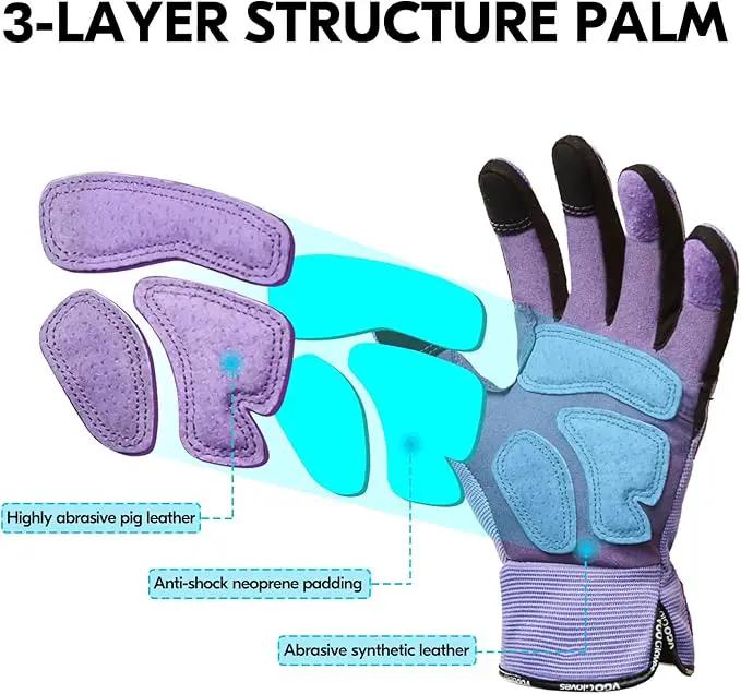 Vgo... Gardening Gloves Ladies,Safety Work Gloves,Touchscreen(Size S,Purple,SL7471) by GreenHaven Gardens