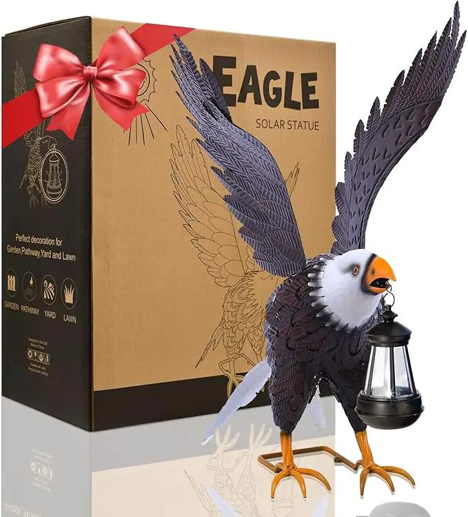 Nacome Metal Bald Eagle Large Outdoor Statues,Yard Decorations Outdoor Garden Sculptures & Statues，Garden Gifts by GreenHaven Gardens